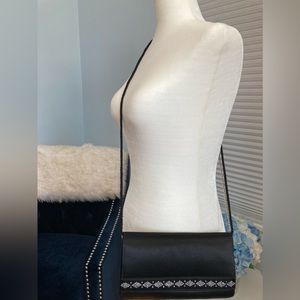 La Regale special occasion black handbag with rhinestones